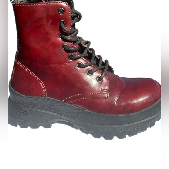 Stella McCartney Trace Brushoff Lace Up Booties - Plum. Size 36 - Picture 9 of 12